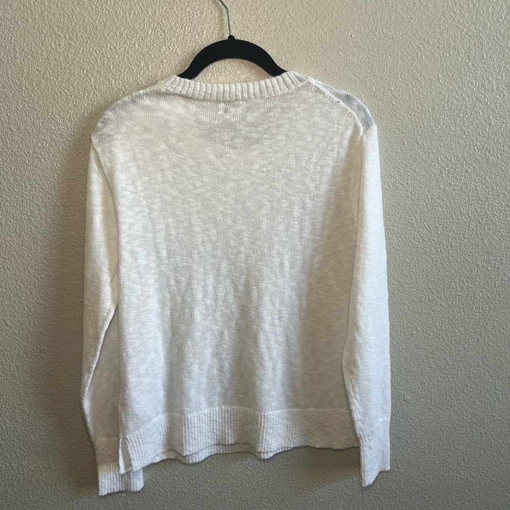 NWT J. Crew Crewneck Beach Sweater White Women’s XS - Picture 9 of 9